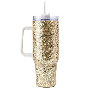 Packed Party Glittering Gold Tumbler with Handle